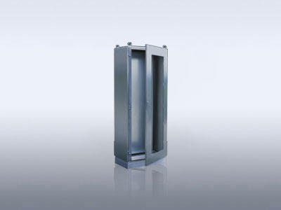 Stainless steel with glazed door